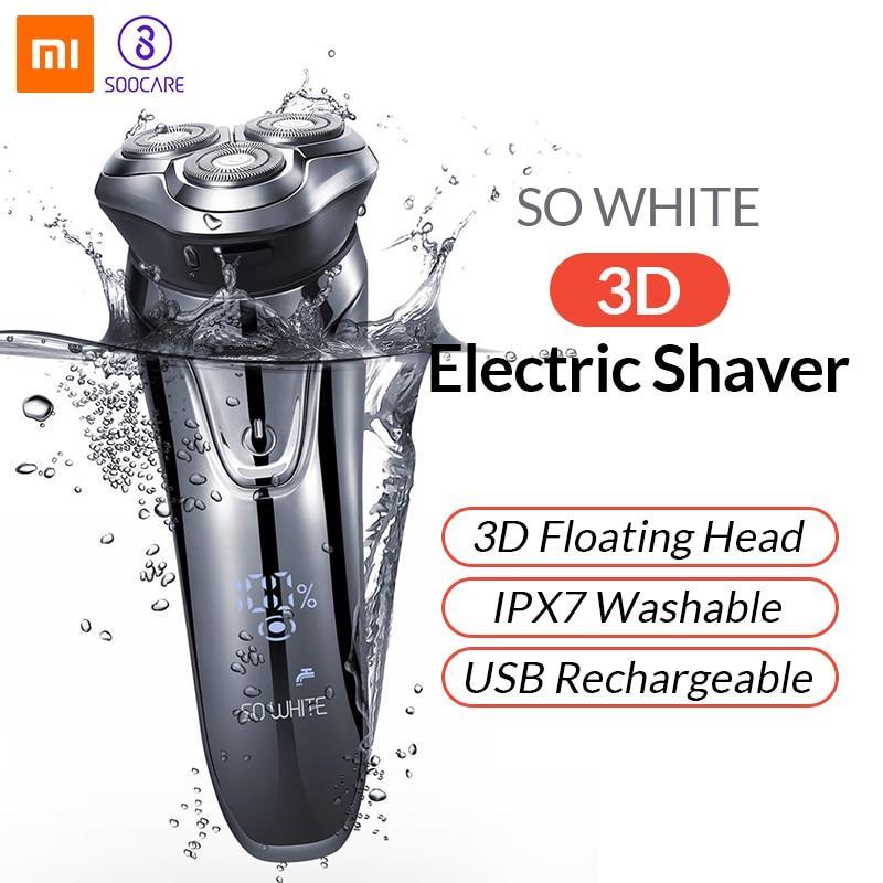 Barbeador Elétrico Xiaomi Sem fio - So White 3D