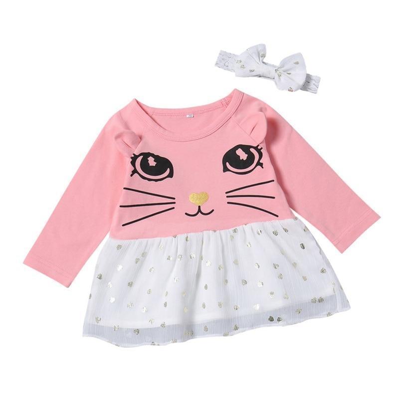 Vestido Gatinha Tule + Faixa -  Alta qualidade