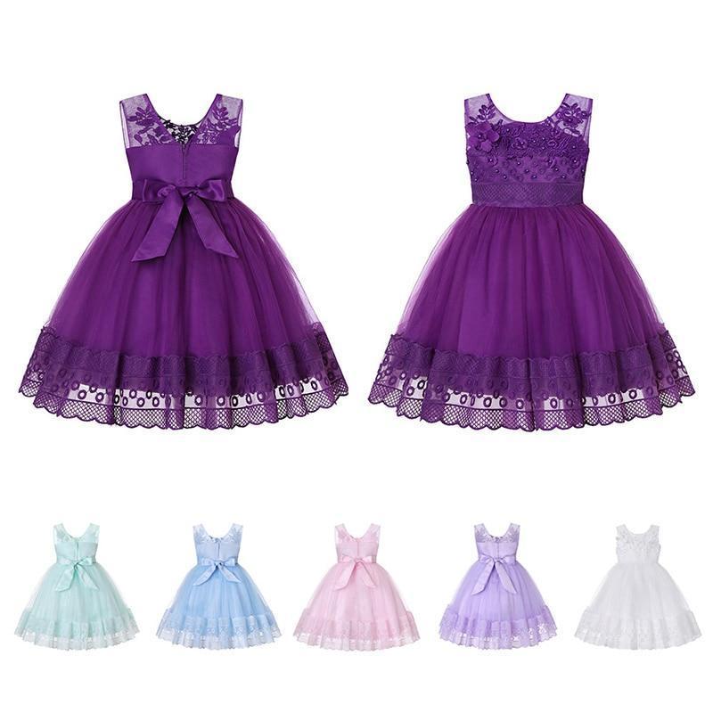 Vestido Festa Renda Infantil - 2 a 4 Anos