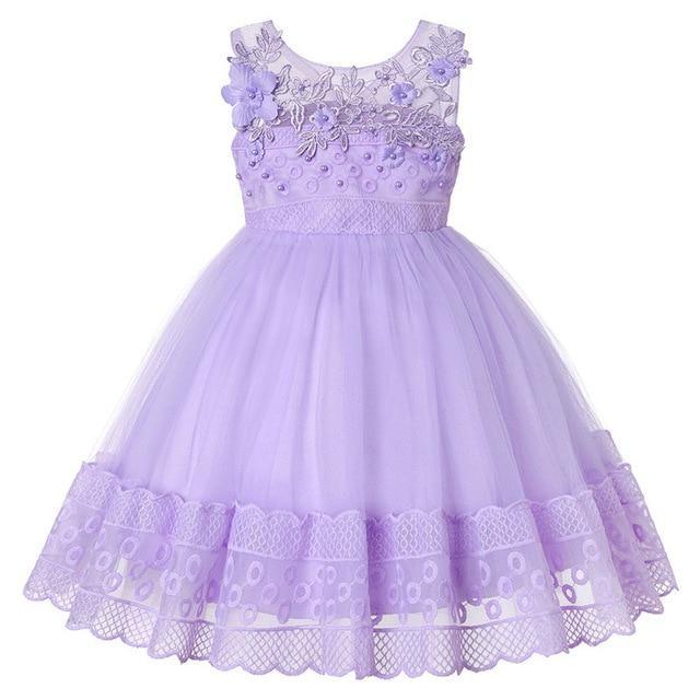 Vestido Festa Renda Infantil - 2 a 4 Anos